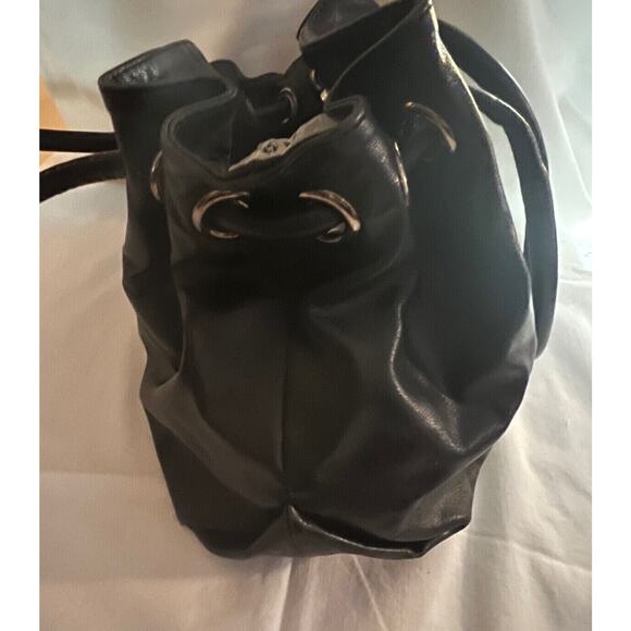 FURLA Vintage Carmen Black Smooth Leather Medium Handbag/Tote Made In Italy 1998 - Picture 9 of 11